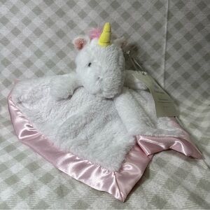 Cloud Island Unicorn Lovey Baby Security Soft Blanket Pink Satin Plush 14" NWT
